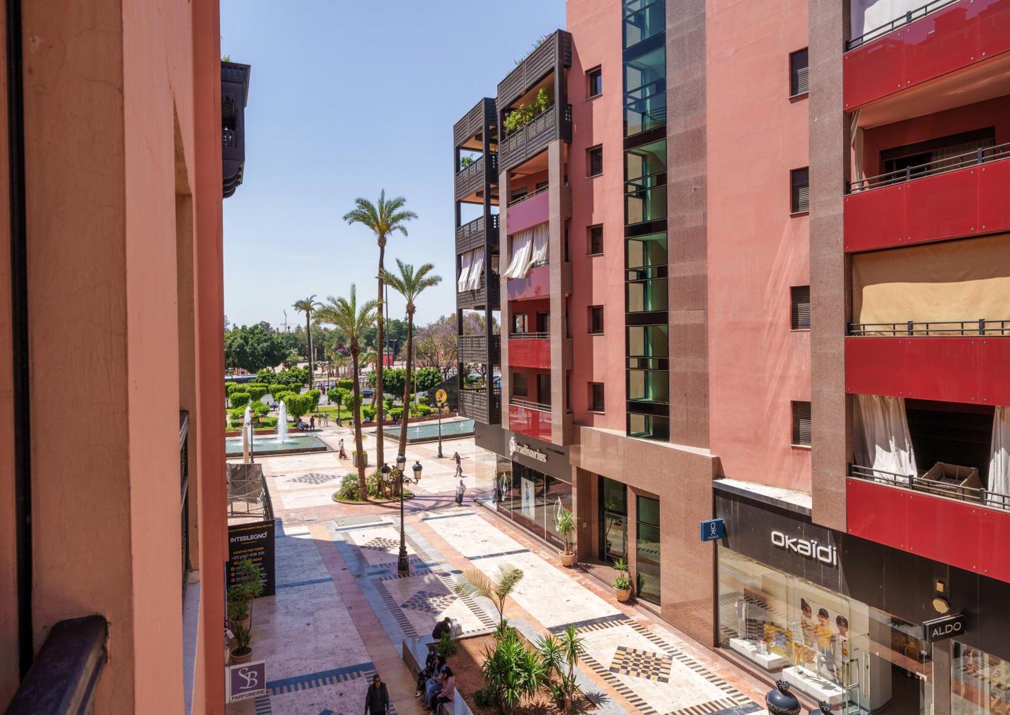 Appartement Chic Gueliz Plaza Avec Vue Marrakesz Zewnętrze zdjęcie