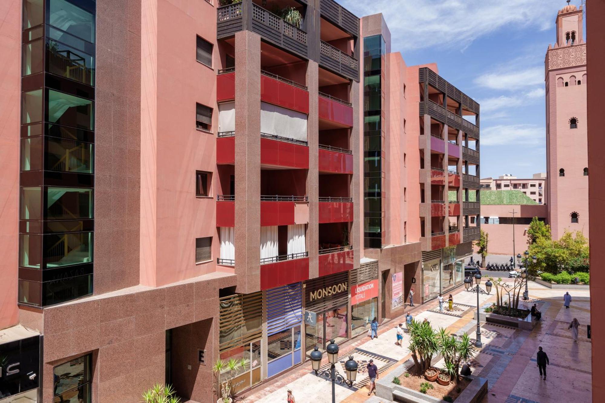 Appartement Chic Gueliz Plaza Avec Vue Marrakesz Zewnętrze zdjęcie
