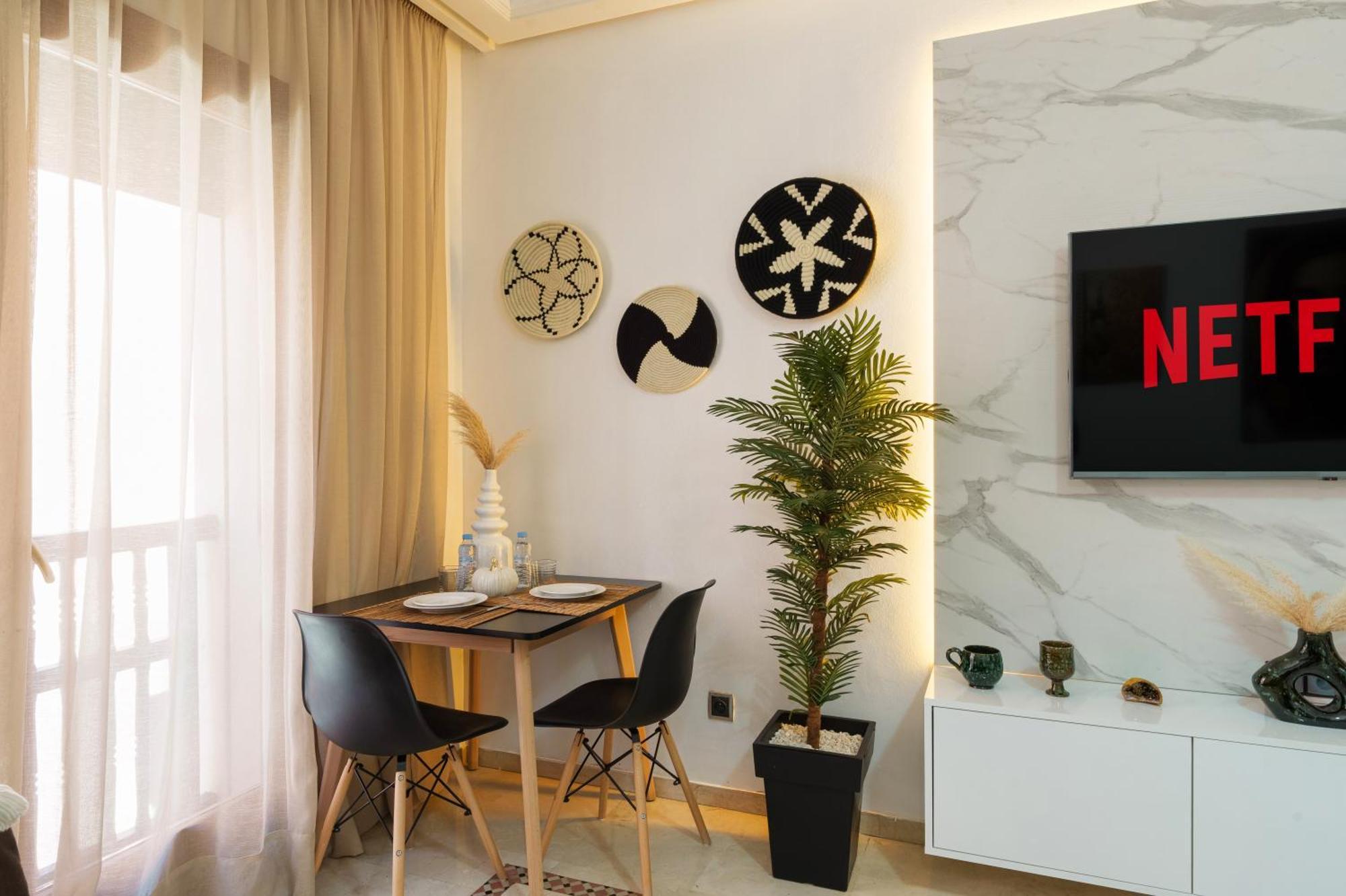 Appartement Chic Gueliz Plaza Avec Vue Marrakesz Zewnętrze zdjęcie
