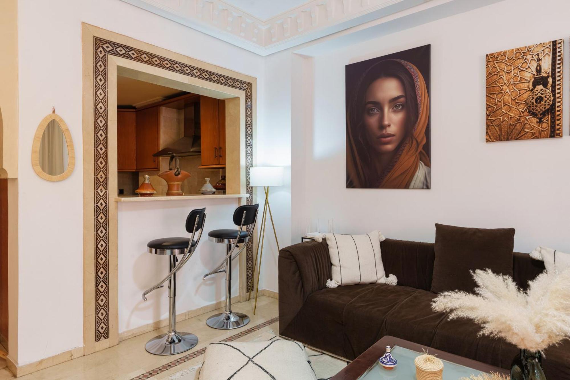Appartement Chic Gueliz Plaza Avec Vue Marrakesz Zewnętrze zdjęcie
